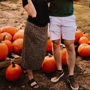Leopard Print Midi Skirt